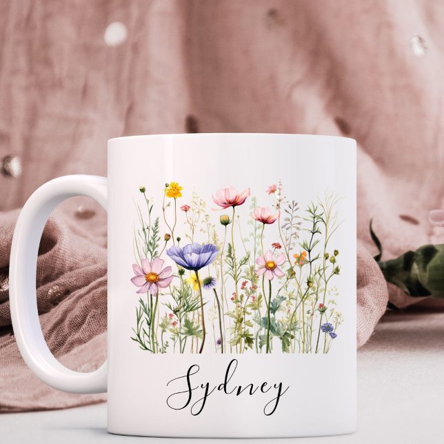 Wildblume Individuelle Name Kaffeetasse (Von Creator hochgeladen)
