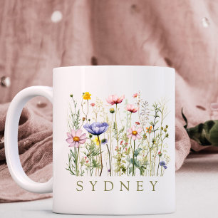 Wildblume Individuelle Name Kaffeetasse