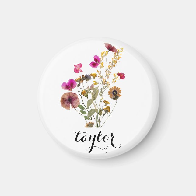 Wildblume Individuelle Name Magnet (Vorne)