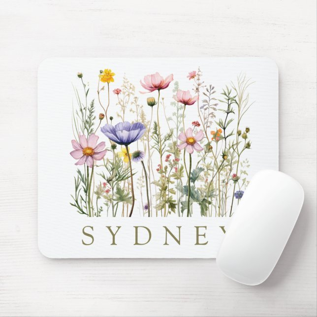 Wildblume Individuelle Name Mousepad (Mit Mouse)