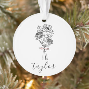 Wildblume Individuelle Name Ornament
