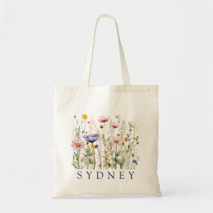 Wildblume Individuelle Name Tragetasche