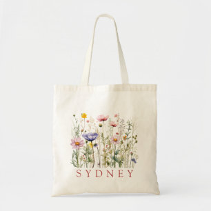 Wildblume Individuelle Name Tragetasche