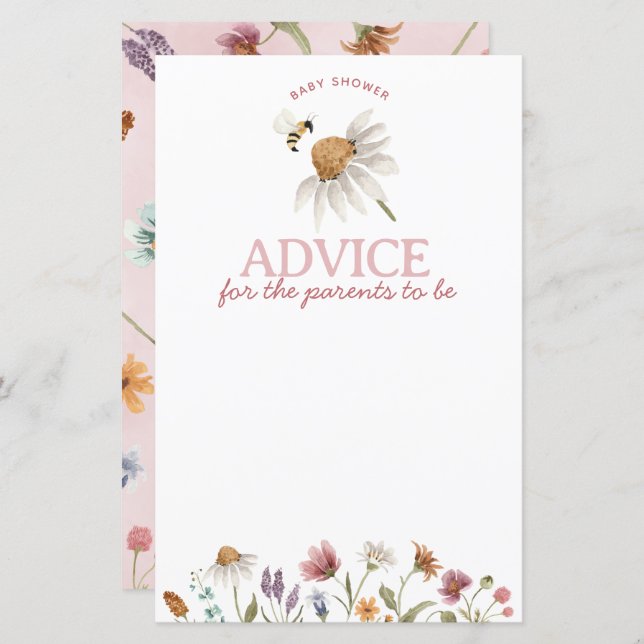 Wildblume Kinderduschberatung für Eltern (Vorne/Hinten)