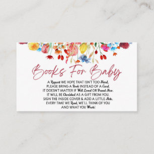 Wildblume Kinderduschbücher für Babykarte Begleitkarte