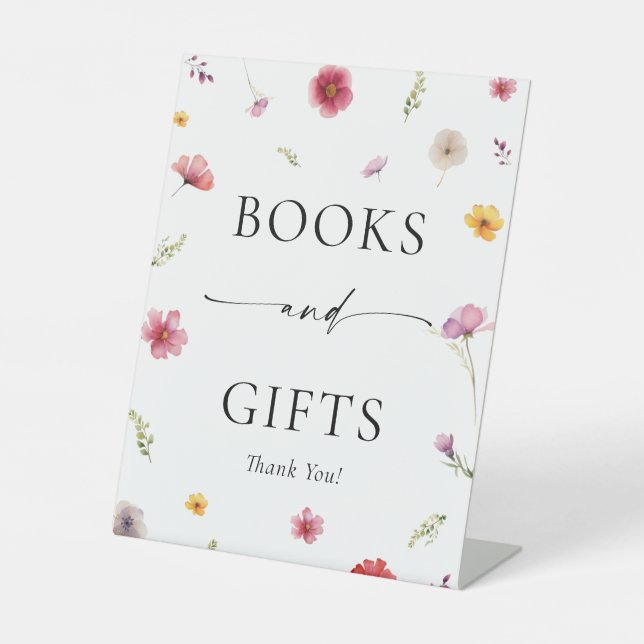 Wildblume Kinderduschbücher und Geschenke Sockelschild (Vorderseite)