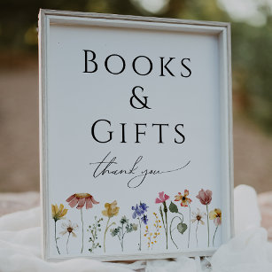 Wildblume Kinderdusche Bücher und Geschenke Poster
