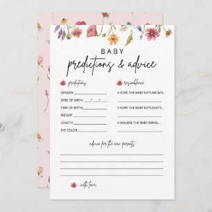 Wildblume Kinderdusche Vorhersage und Ratgeber Kar Einladung