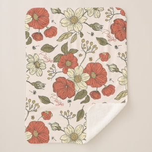 Wildblume, Kinderzimmer, Babyduschgeschenk Sherpadecke