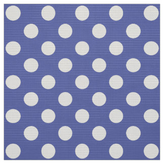 WILDBLUME - klassische Polka-Punkte auf blauem Nau Stoff