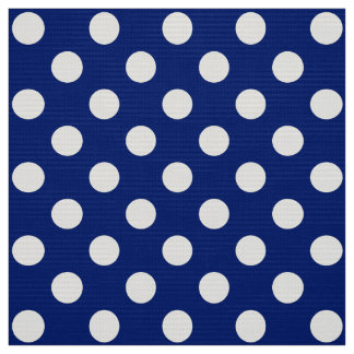 WILDBLUME - klassische Polka-Punkte auf blauem Nau Stoff