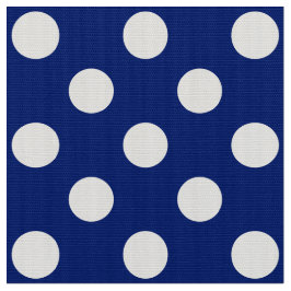 WILDBLUME - klassische Polka-Punkte auf blauem Nau Stoff