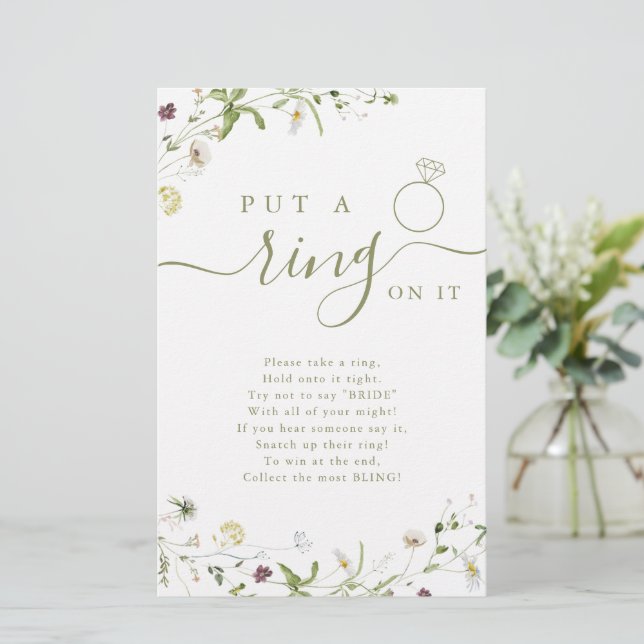 Wildblume klingelte auf das Brautparty (Stehend Vorderseite)