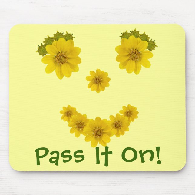 Wildblume Lächeln Fotos Personalisiert Mousepad (Vorne)