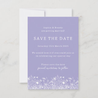 Wildblume Lavender Save the Date