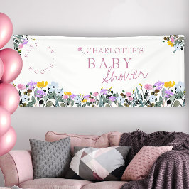 Wildblume Lawn Baby in Bloom Brautparty Banner