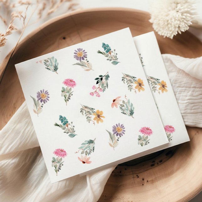 Wildblume Liebe im Bloom-Brautparty Serviette (Von Creator hochgeladen)