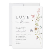 Wildblume Liebe in Blütendusche Einladung