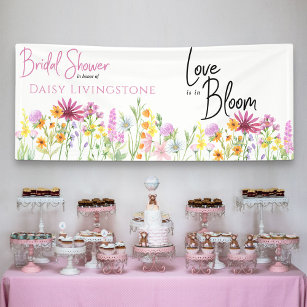 Wildblume Liebe ist im Bloom Brautparty Banner