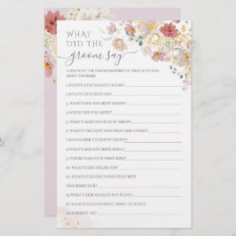 Wildblume Lila Bridal, was der Bräutigam sagte