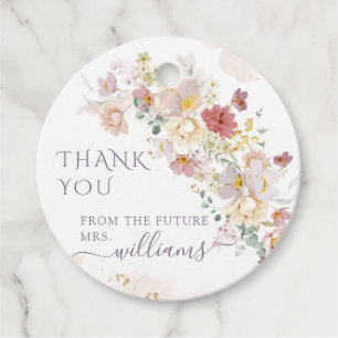 Wildblume Lila Frühling Brautparty Geschenkanhänger