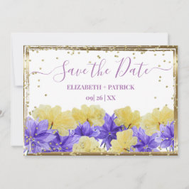 Wildblume lila Rhapsodie Save the Date Einladung