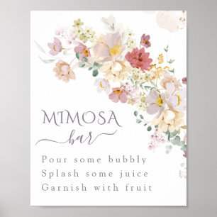 Wildblume Lila Spring Bridal mimosa Poster