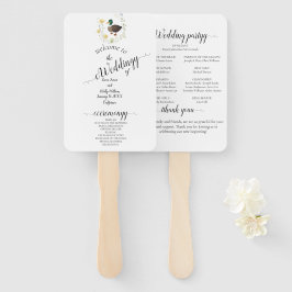 Wildblume Mallard Duck Wedding Fächer