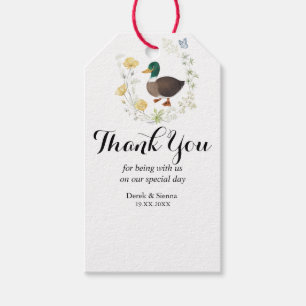 Wildblume Mallard Duck Wedding Geschenkanhänger