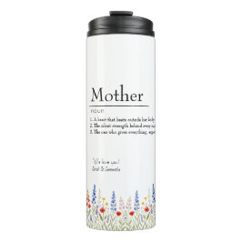 Wildblume Mama - Bestes Mama-Geschenk für Mutter Thermosbecher