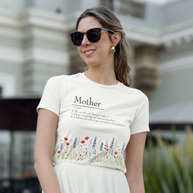 Wildblume Mama - T - Shirt der Mutter mit der Lieb (Von Creator hochgeladen)