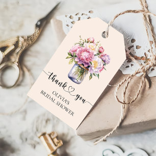 Wildblume Mason Jar Brautparty Bevorzugung Geschenkanhänger