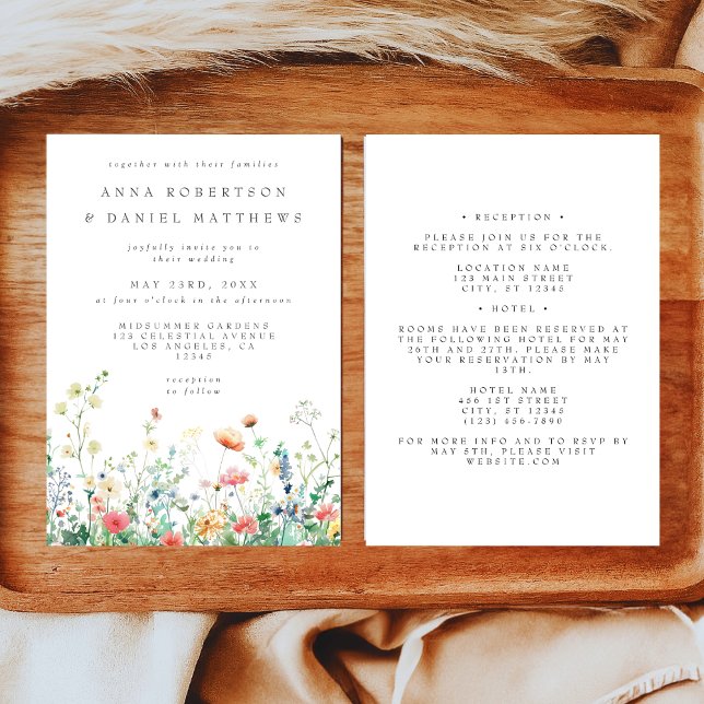 Wildblume Meadow All in One Wedding Einladung (Von Creator hochgeladen)