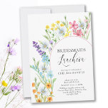 Wildblume Meadow Arch Bridesmaids Luncheon Einladung<br><div class="desc">Wildblume Meadow Bridesmaids Luncheon Einladung mit delikaten wilden Blume und schöne Kalligraphie. Dieses hübsche Aquarell-Wildblume-Design verfügt über hübsche Wiesen-Blume in Rosa-Lila-Orange und Gelb. Ideal für Frühlings- und Sommerthemen vom Blumengarten bis zum Bio Boho. Wenn Sie passende Produkte möchten, durchsuchen Sie bitte meine Wildblume Meadow Kollektion oder schreiben Sie mir, um...</div>