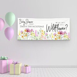 Wildblume Meadow Baby Dusche Banner