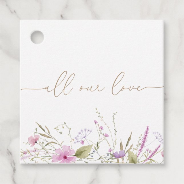 Wildblume Meadow Baby Shower Danke, dass Sie die T Geschenkanhänger (Vorderseite)