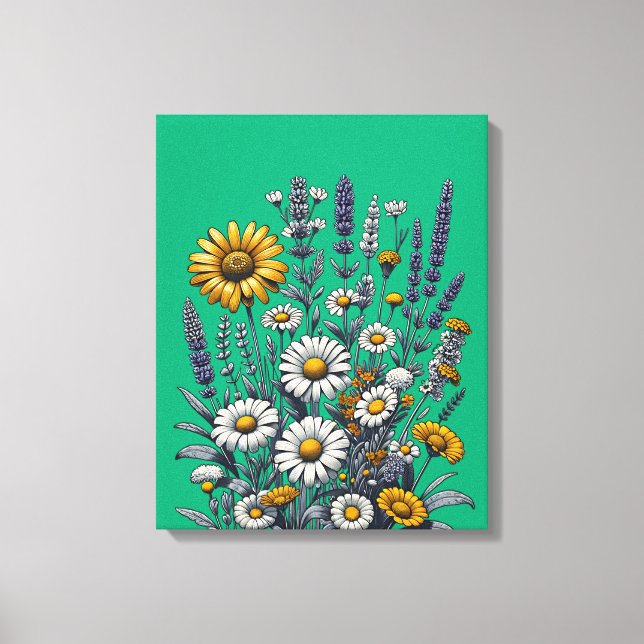 Wildblume Meadow Bliss Leinwanddruck (Vorderseite)