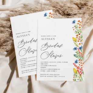 Wildblume Meadow Brautparty Einladung