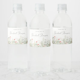 Wildblume Meadow Brautparty Wasserflaschenetikett