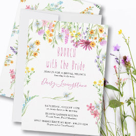 Wildblume Meadow Bridal Brunch mit Bride Einladung