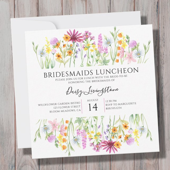 Wildblume Meadow Bridesmaids Luncheon Einladung (Von Creator hochgeladen)