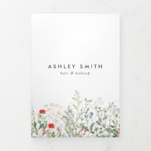 Wildblume Meadow Broschüre Dreifach-gefaltete Programmkarte