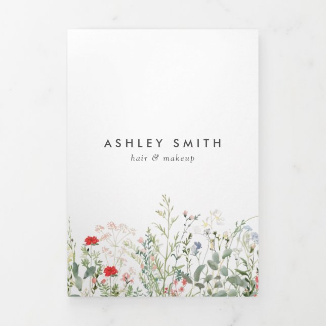 Wildblume Meadow Broschüre Dreifach-gefaltete Programmkarte (Cover)