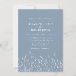 Wildblume Meadow Butterflies Einladung Hochzeit