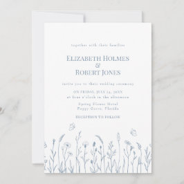 Wildblume Meadow Butterflies Einladung Hochzeit