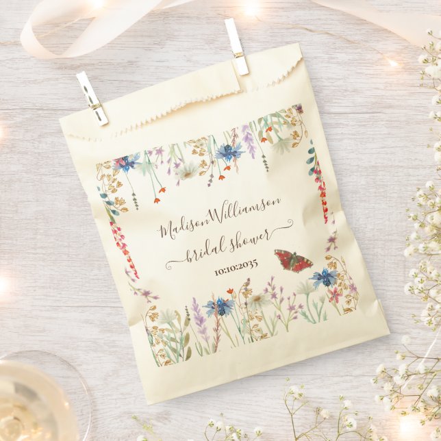 Wildblume Meadow Butterfly Brautparty Geschenktütchen (Ausgeschnitten)