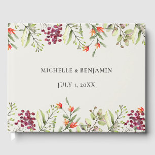 Wildblume Meadow Ecru Wedding Gästebuch