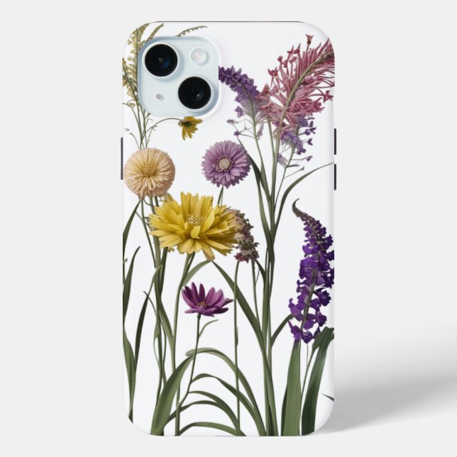 Wildblume Meadow - Eleganter Blumenapfel Case-Mate iPhone Hülle (Rückseite)