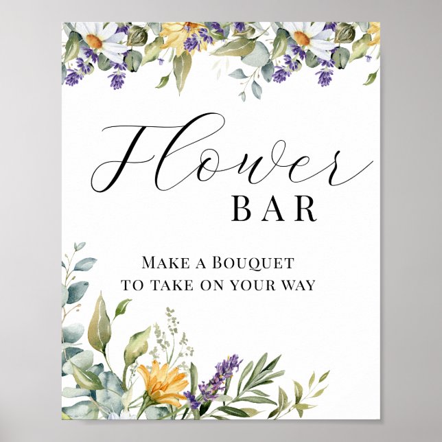 Wildblume | Meadow Floral | Bar der Blume Poster (Vorne)