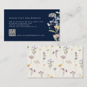 Wildblume Meadow Garden Wedding Details QR Begleitkarte